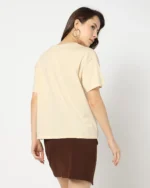 Women Cotton Regular Fit Round-Neck T-Shirt - Image 3