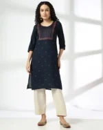 Women Geometric Print Straight Kurta